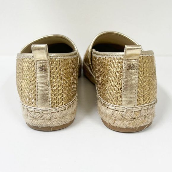 Sam Edelman Khloe Gold Woven Espadrilles 9 - Picture 2 of 7